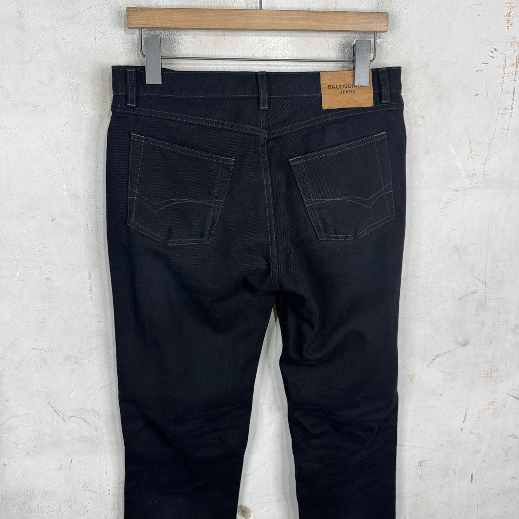 Balenciaga Black Distressed Skinny Jeans