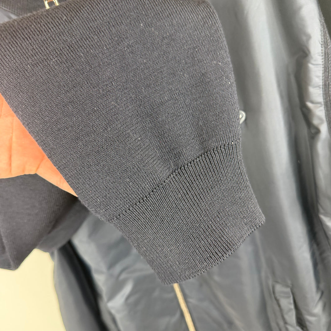 Prada Split Nylon/Wool Light Bomber Jacket