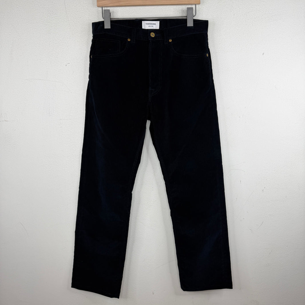 Thom Browne Navy Corduroy Trousers