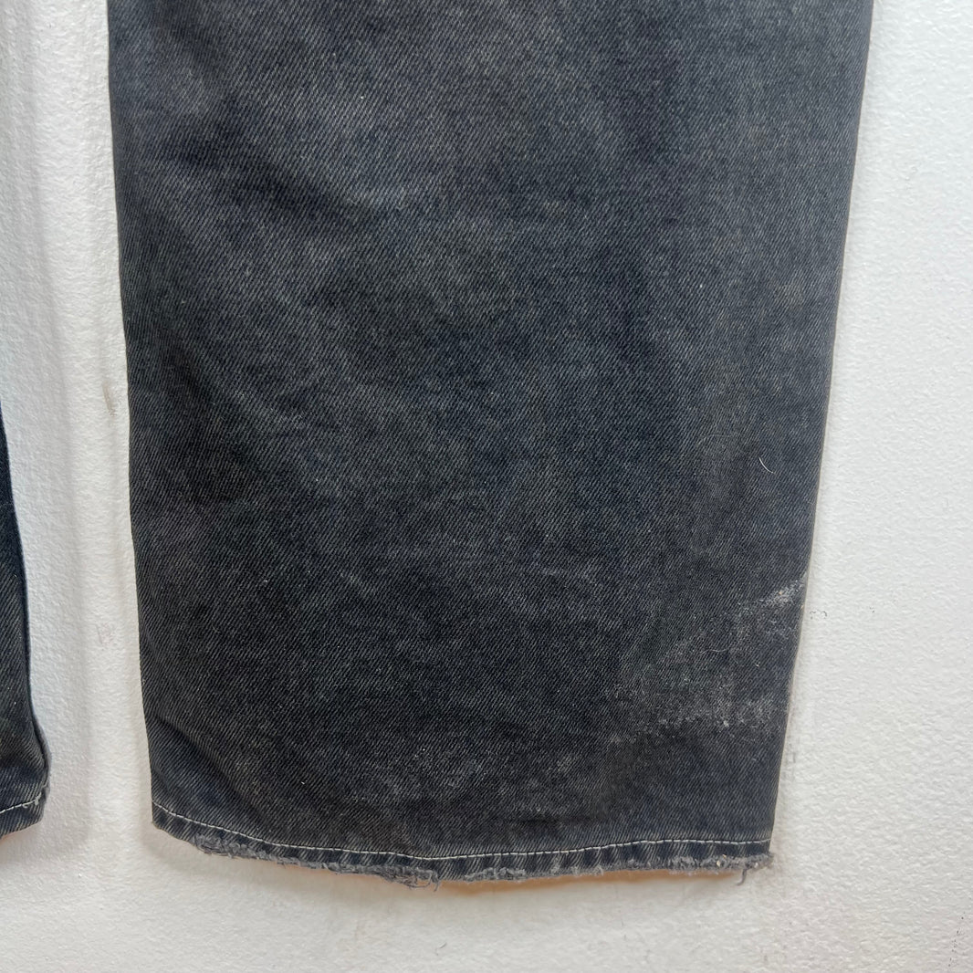 Balenciaga Distressed Black Straight Leg Jeans