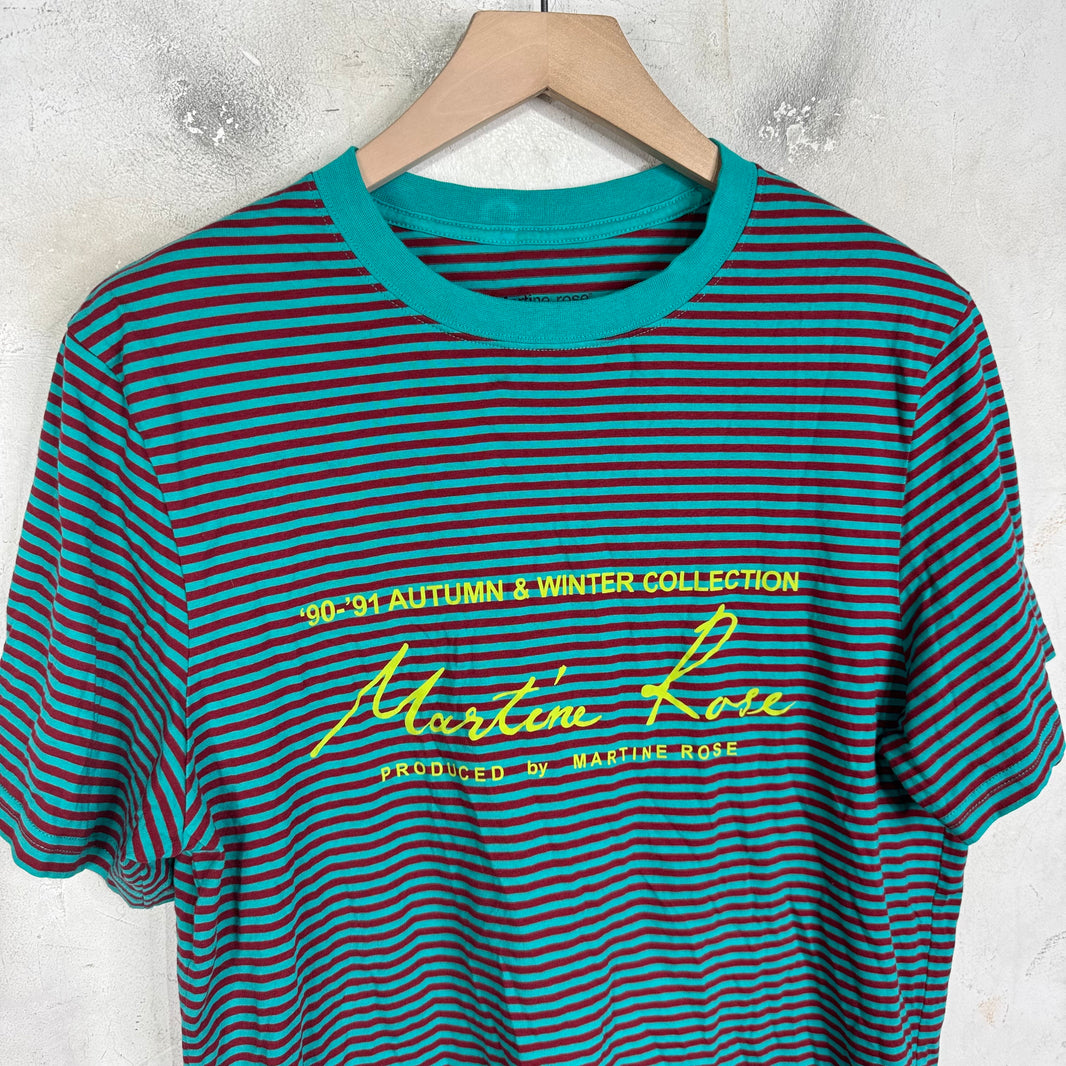Martine Rose Striped AW Logo T-Shirt