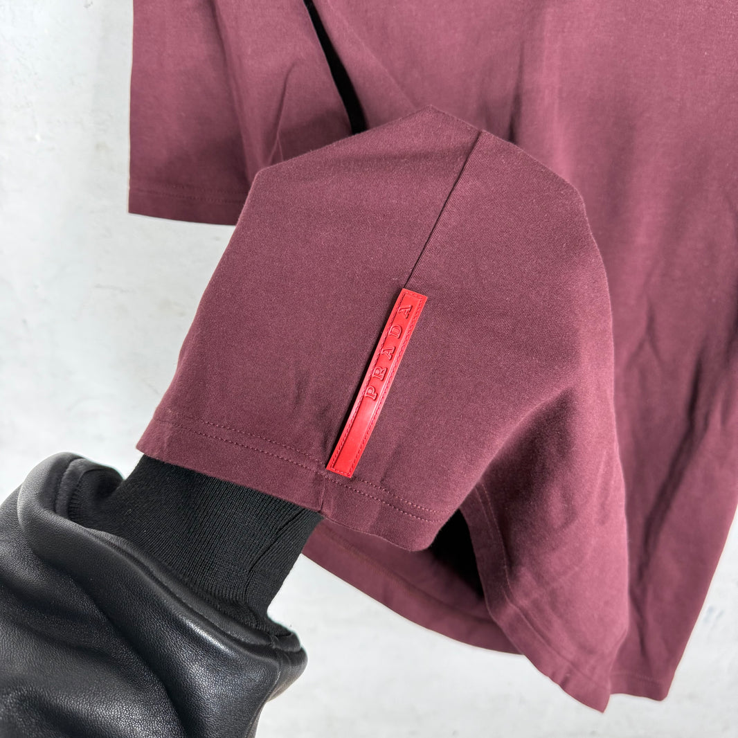 Prada Burgundy Polo Shirt