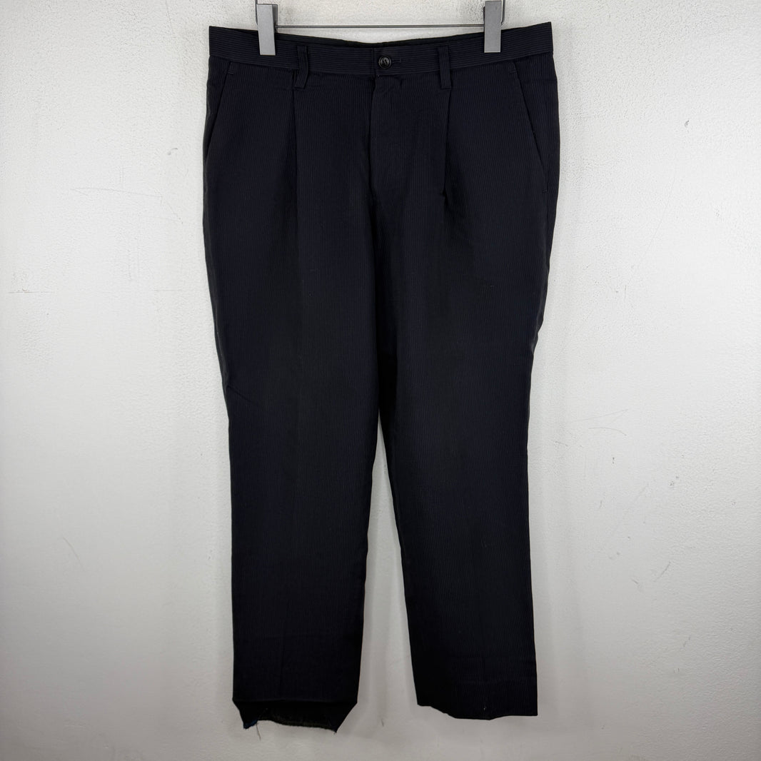 Issey Miyake Navy Striped Trousers