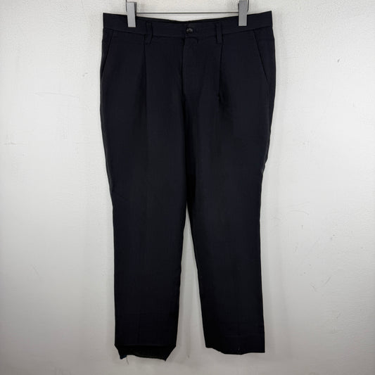 Issey Miyake Navy Striped Trousers