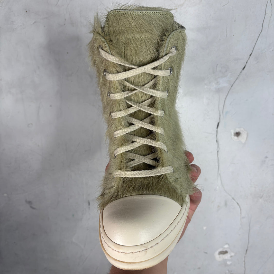 Rick Owens Green Fur Ramones
