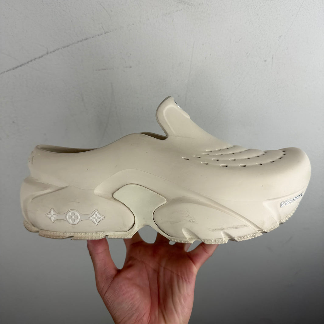 Louis Vuitton White Shark Mules
