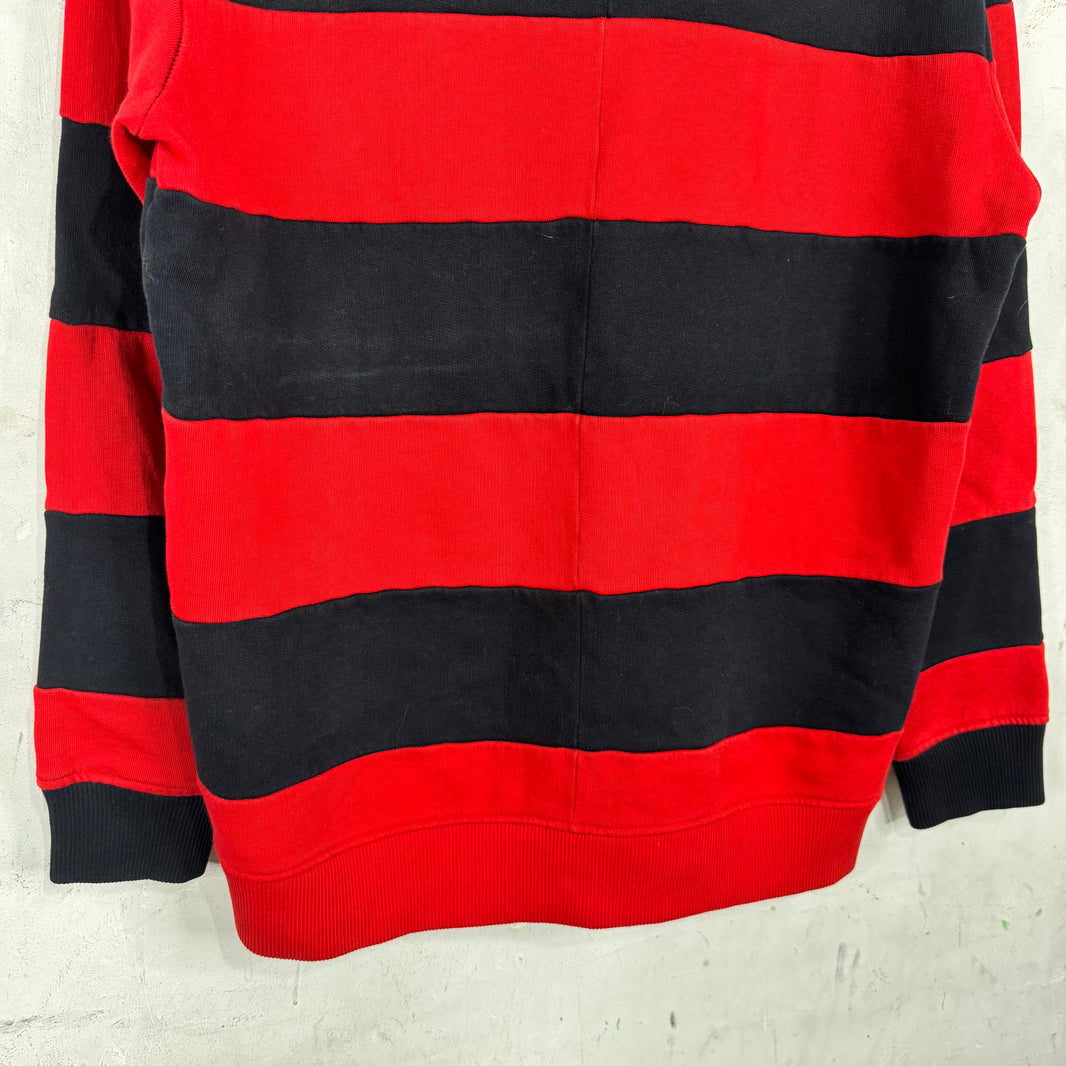 Givenchy Star Collared Striped Crewneck