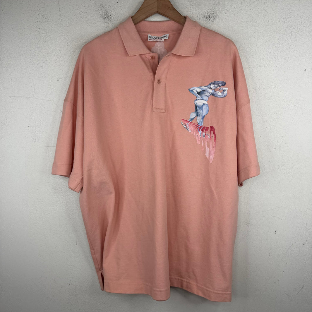 JWAnderson Twisted Pink Polo T-Shirt
