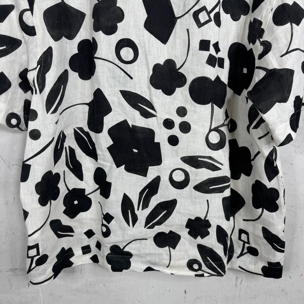 Jacquemus White Patterned Logo Canvas Shirt
