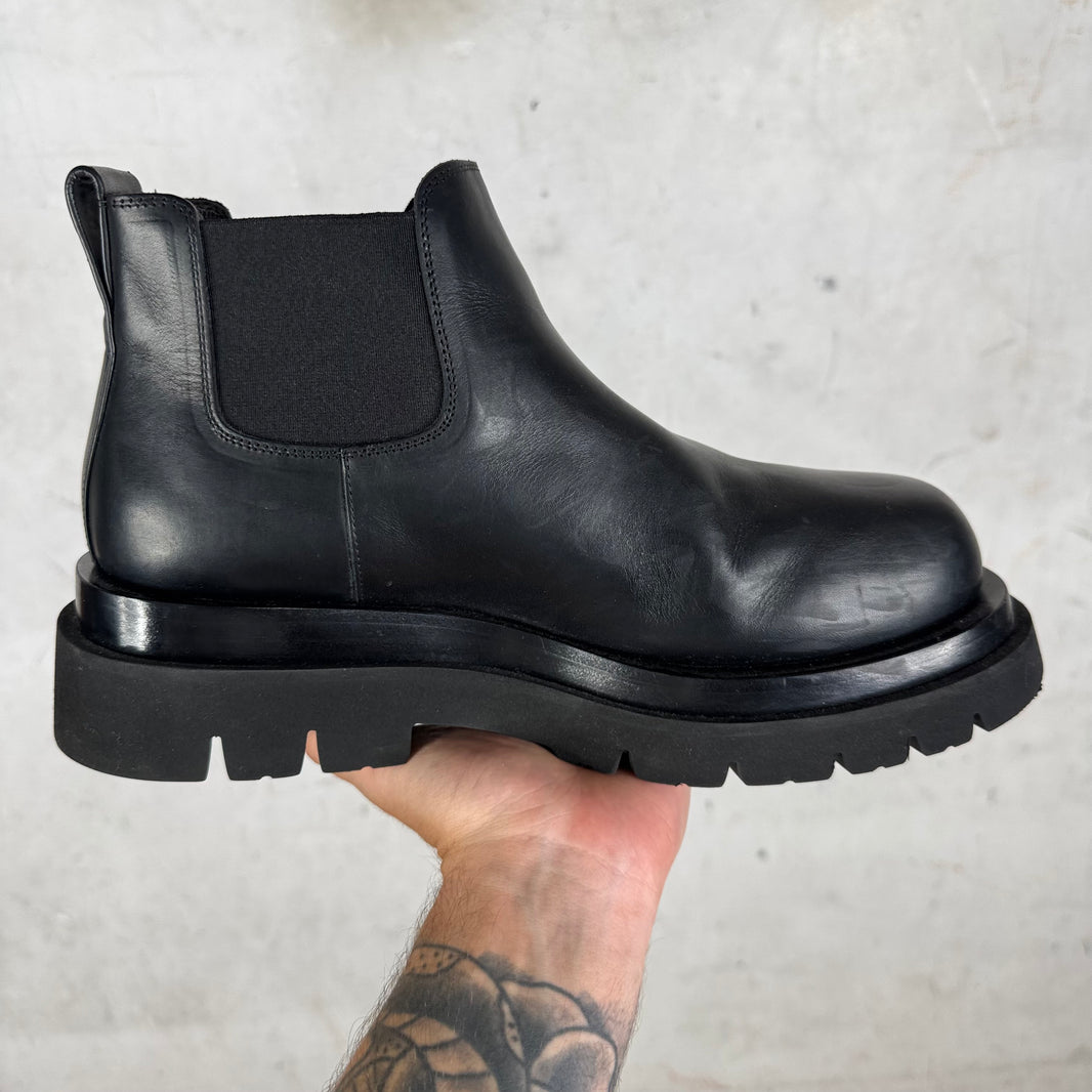 Bottega Veneta Black Mid Lug Boots