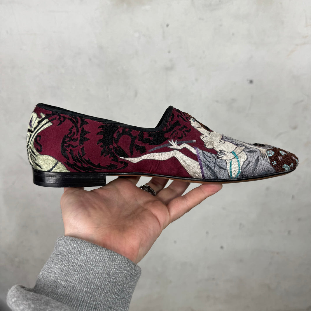 Tom Ford Embroidered Art Smoking Slippers