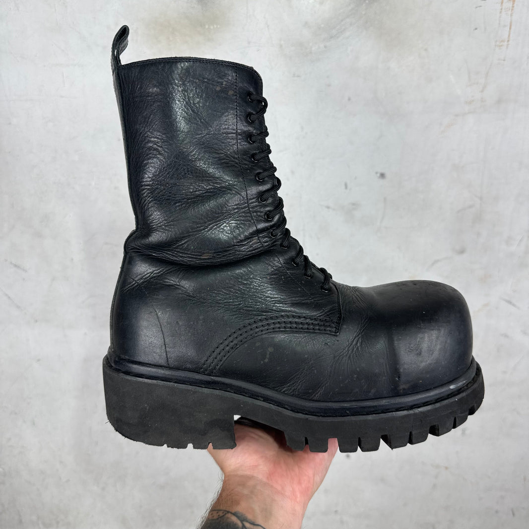 Balenciaga Smoked Leather Stomper Boots