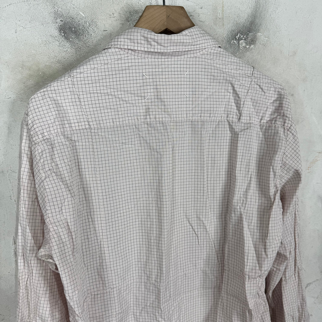 Margiela 09 Pink Grid Button Up
