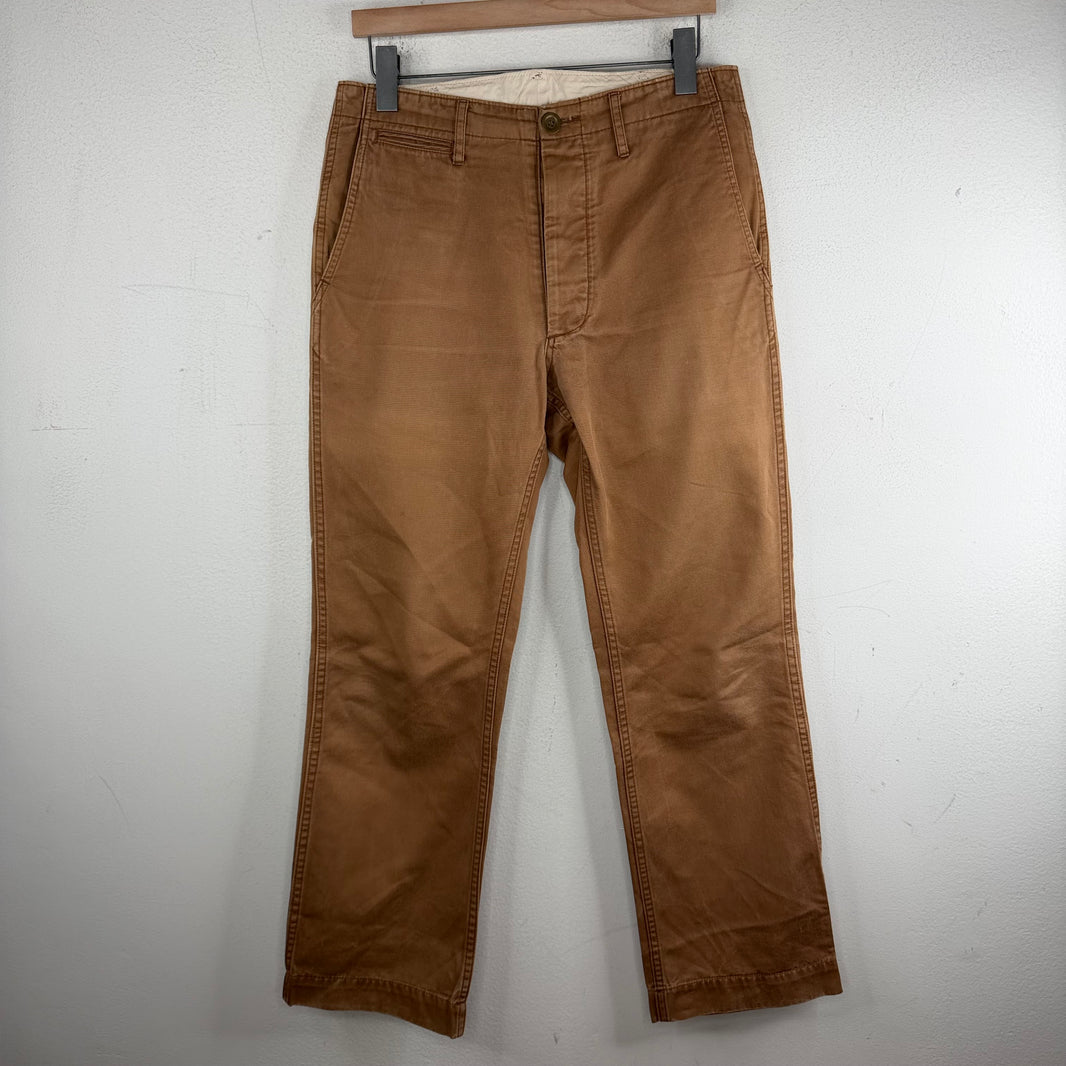 Visvim Brown Buckleback Trousers