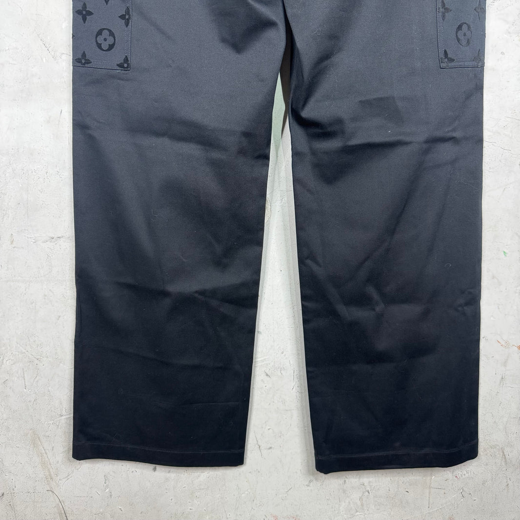 Louis Vuitton Black Monogram Pocket Cargo Pants