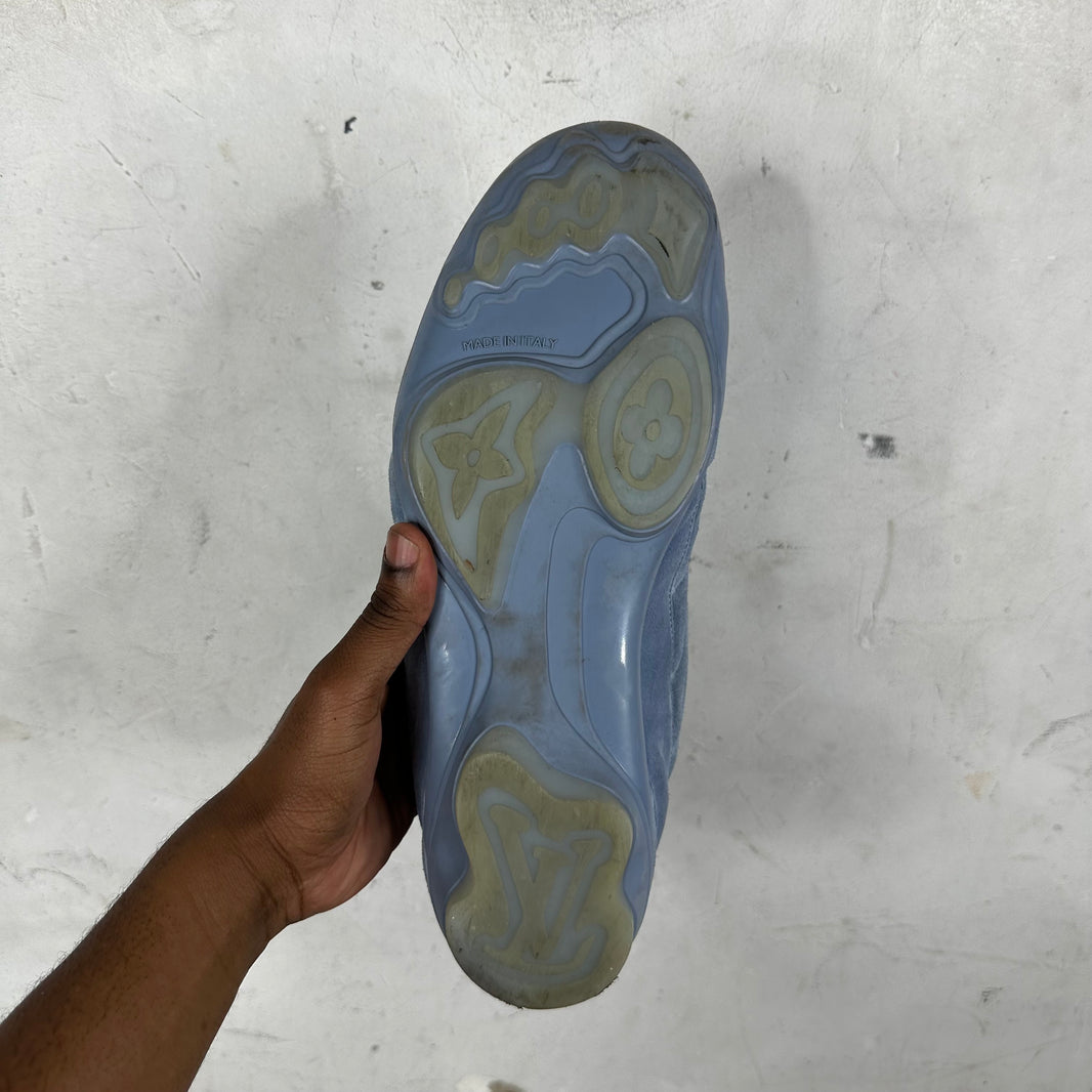 Louis Vuitton Blue Suede Soccer Shoes