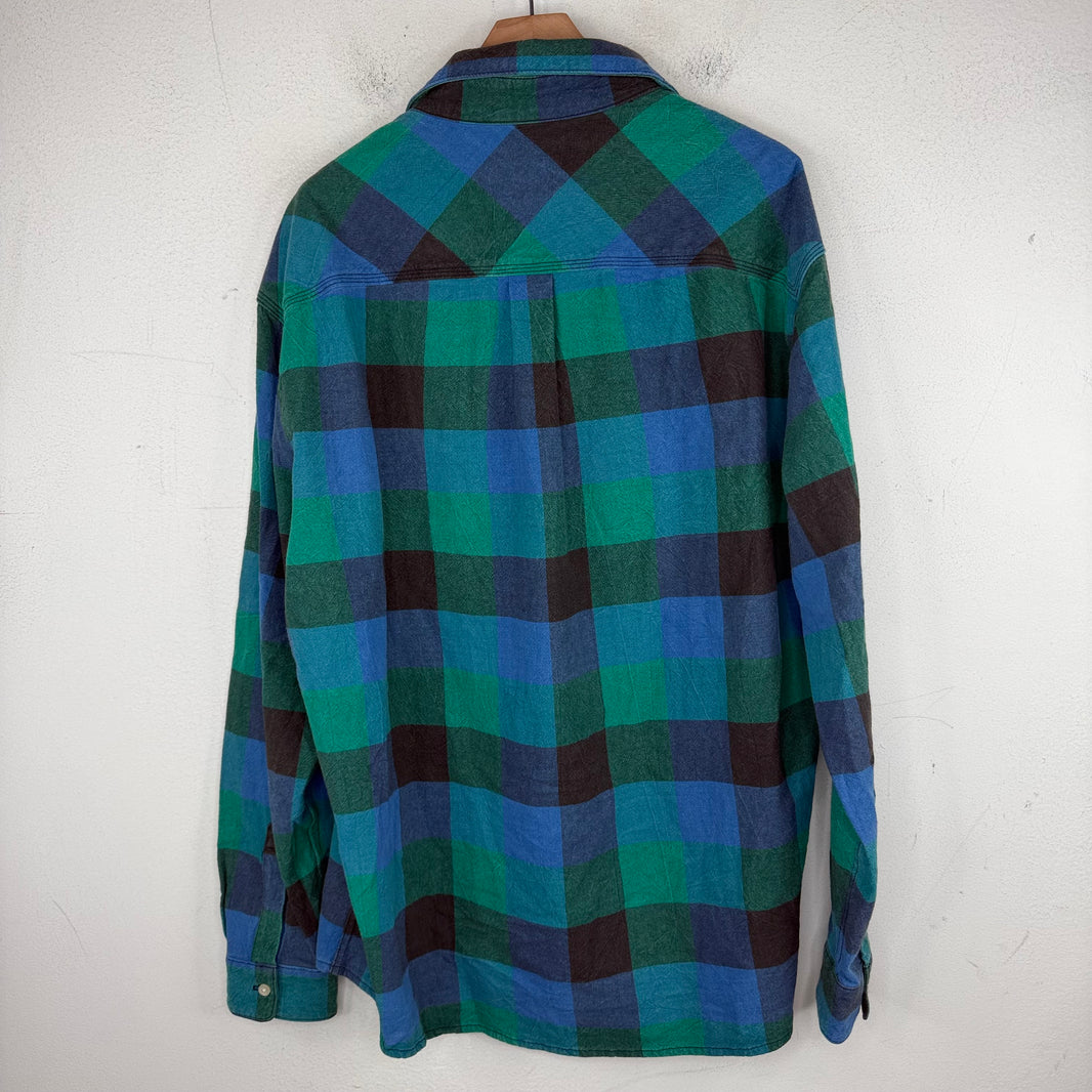 ERL Green Buffalo Plaid Flannel Shirt