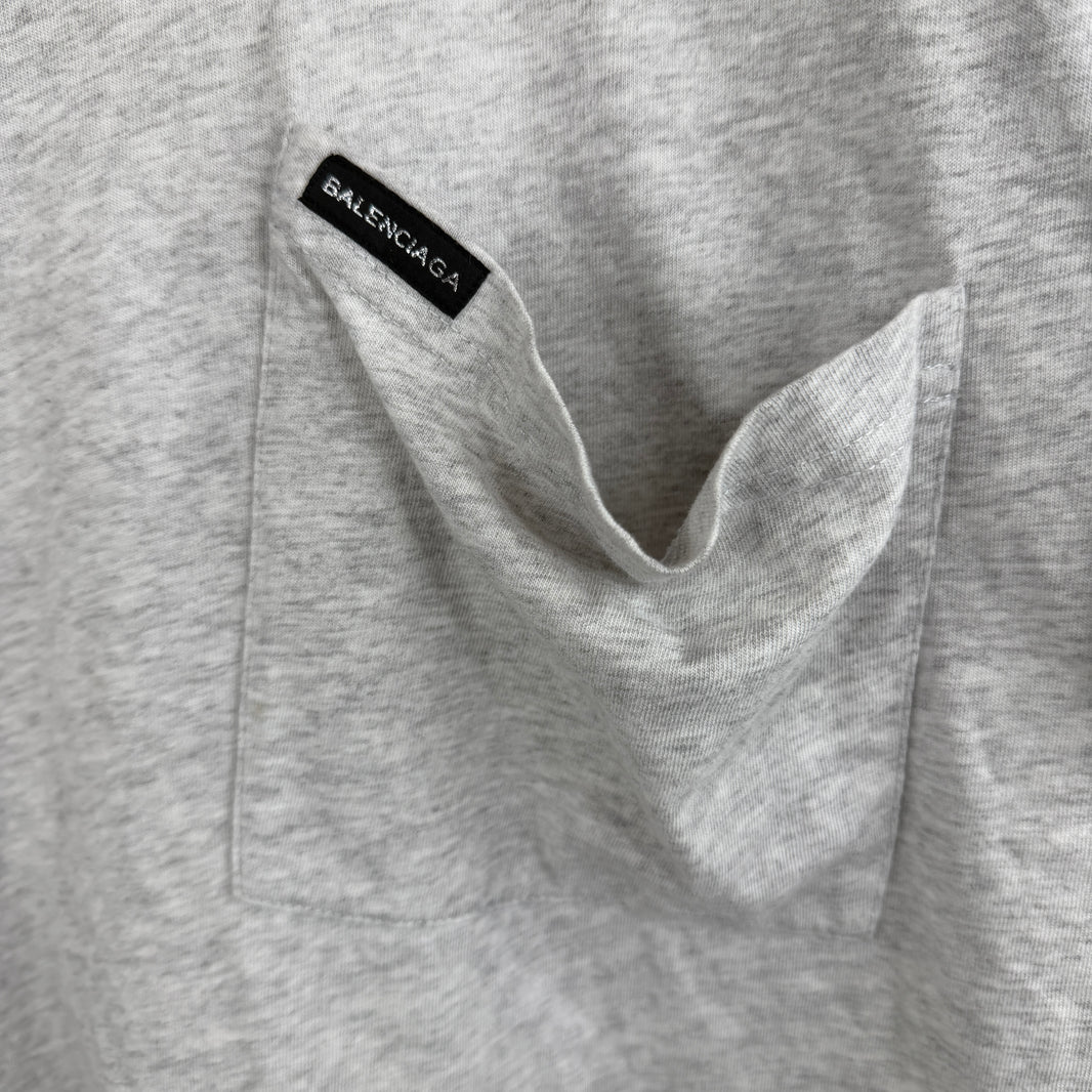 Balenciaga Grey Crooked Pocket T-Shirt