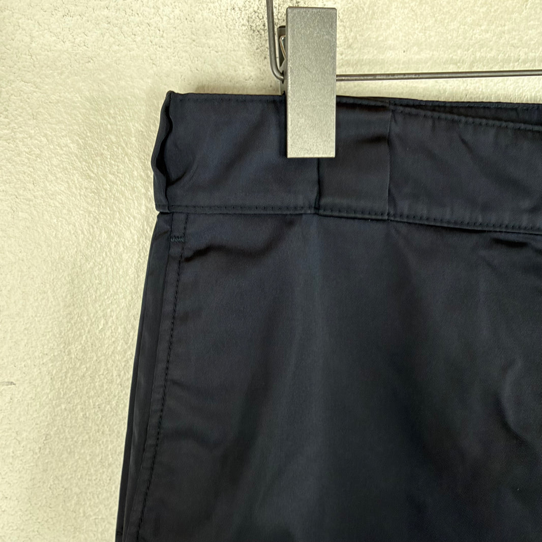 Prada Navy Nylon Badge Shorts