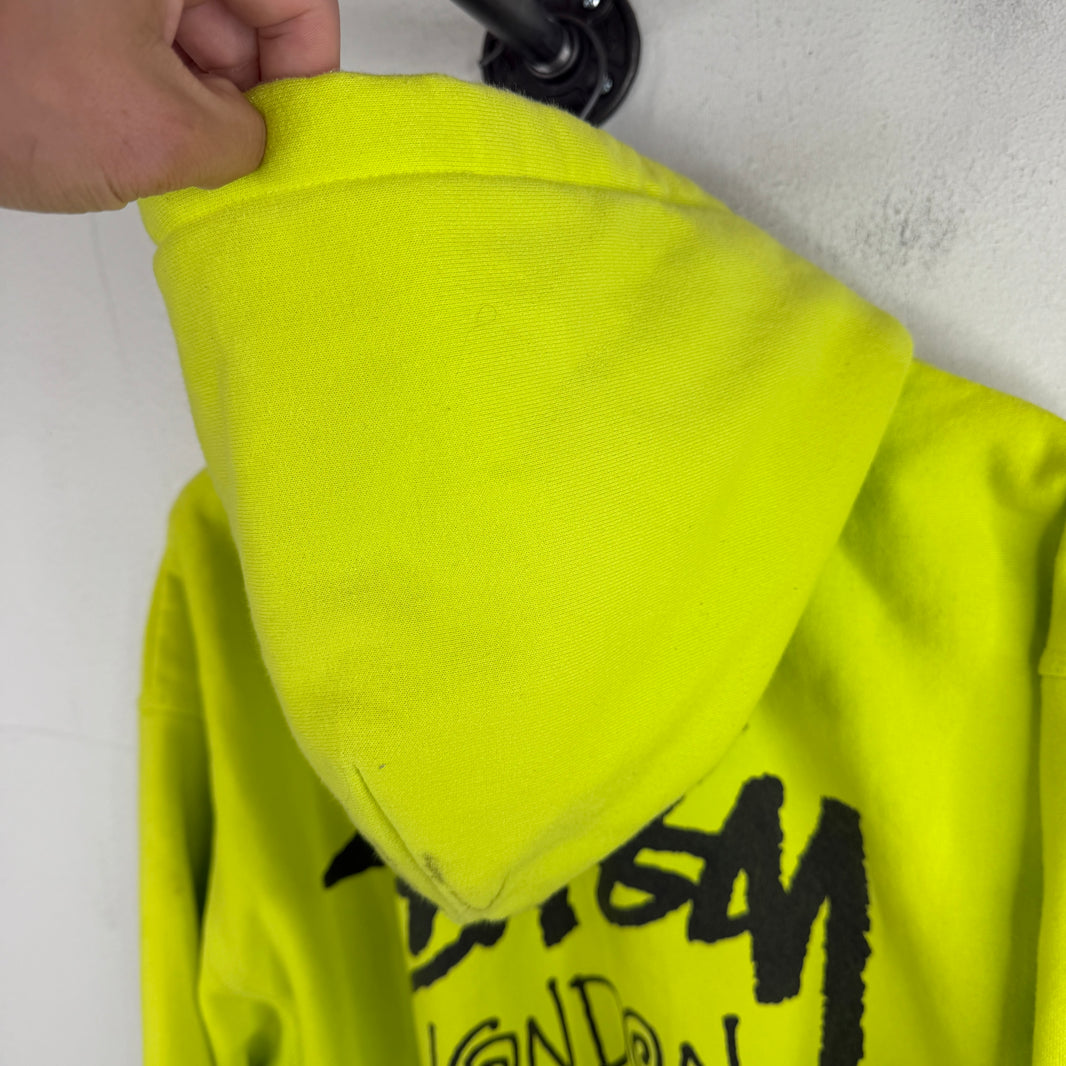 Stussy London Neon Zip Up Hoodie