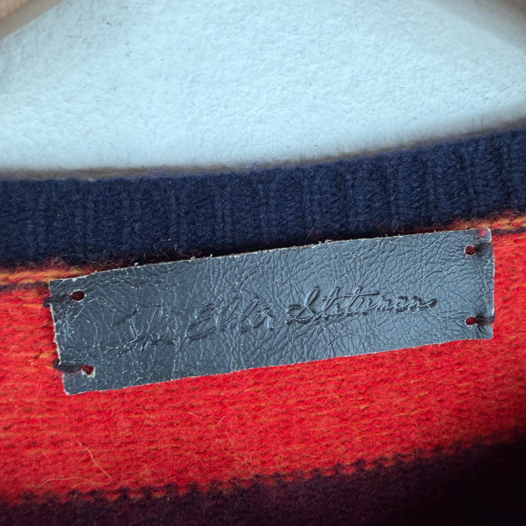 Elder Statesman Red/Orange/Black Cashmere Sweater