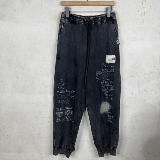MMY Stencil Distressed Sweatpants