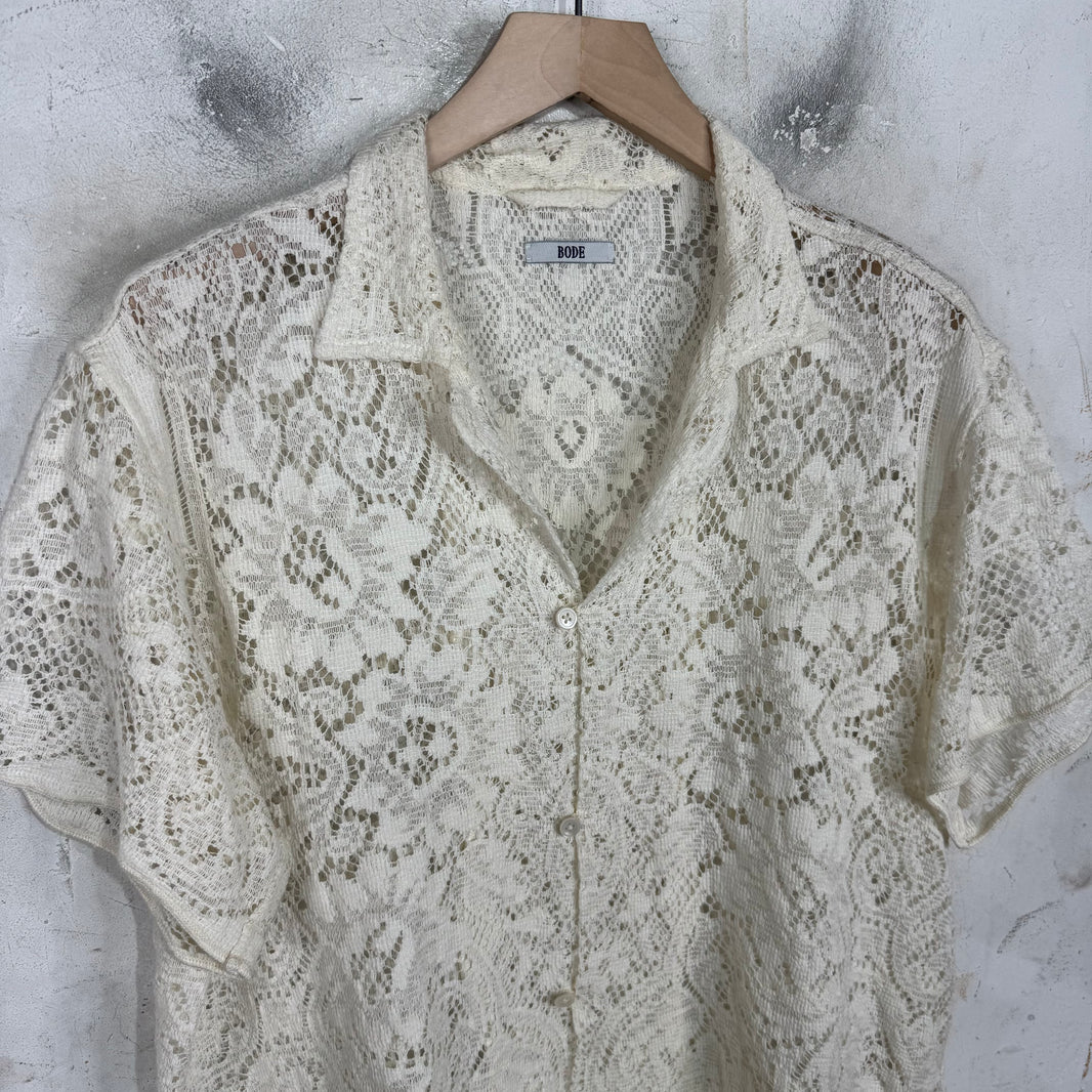 Bode Cream Lace Shirt