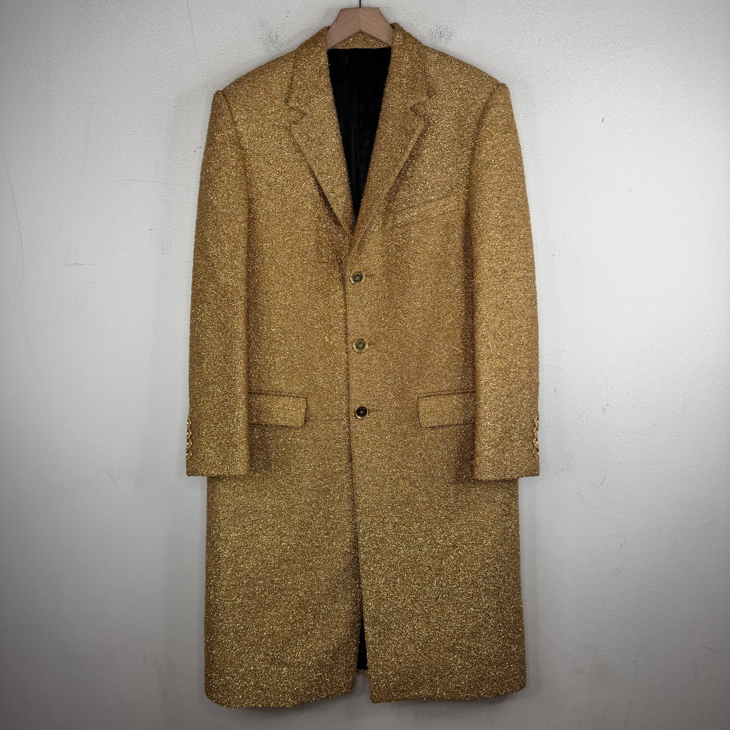 Celine Gold Metallic Tweed Coat