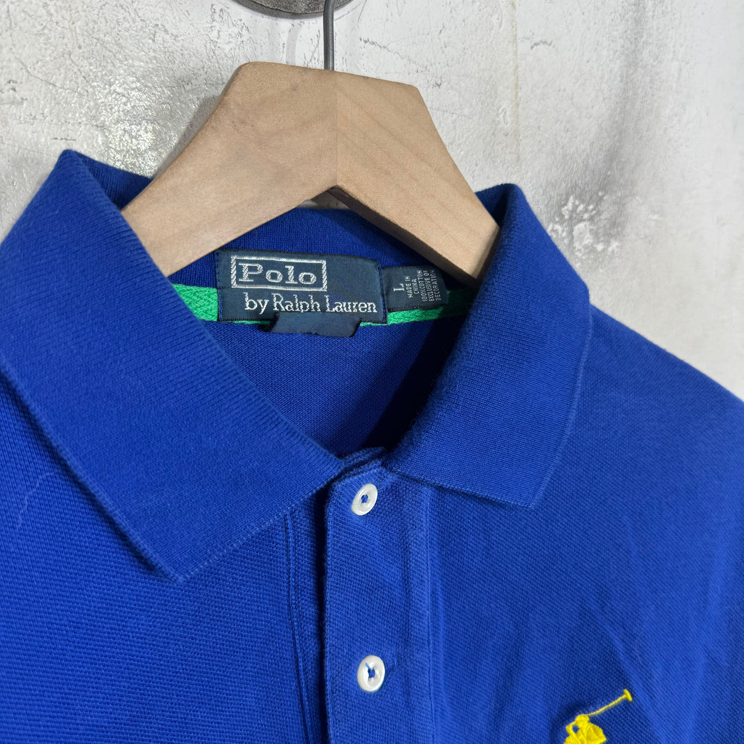 Ralph Lauren Blue/Yellow USA Arc Pony Polo