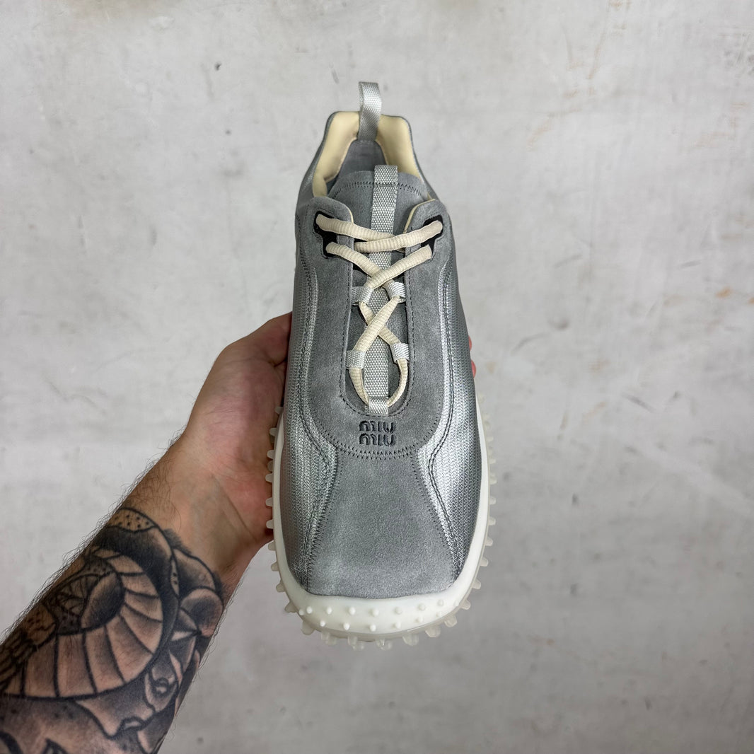 Miu Miu Nylon Tech Scamosciato Bubble Sneaker