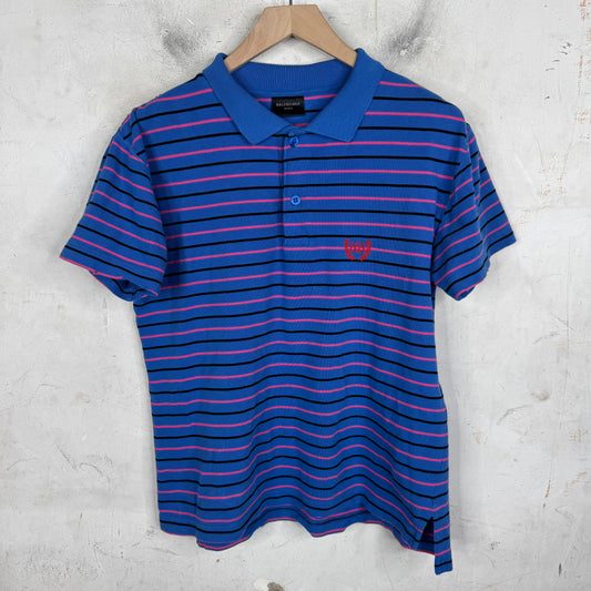 Balenciaga Striped Blue S/S Polo