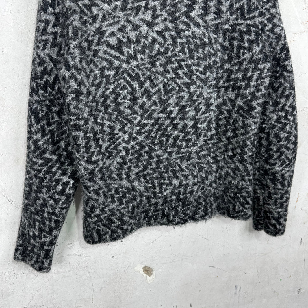 Saint Laurent Zig Zagged Mohair Sweater