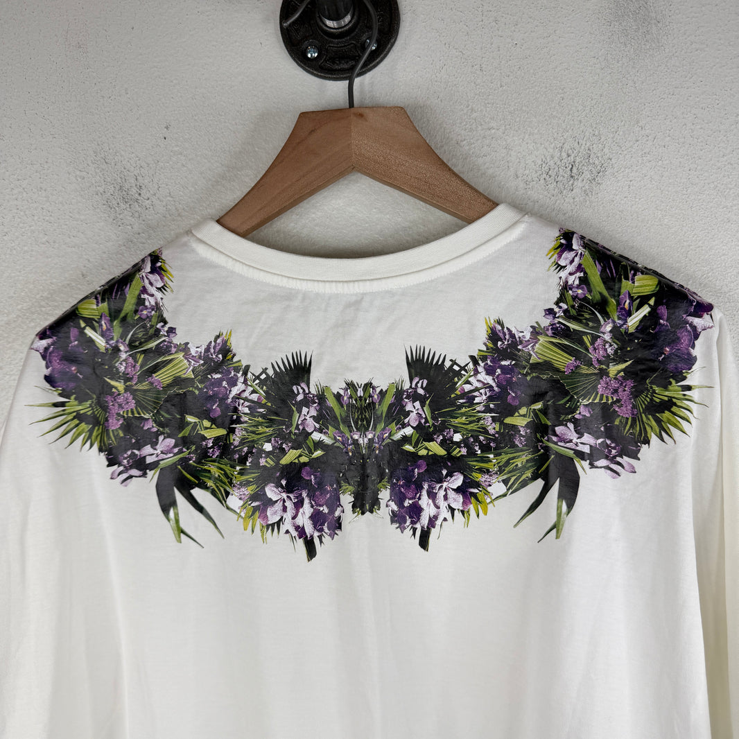 Givenchy Lilac Floral Neck Logo T-Shirt