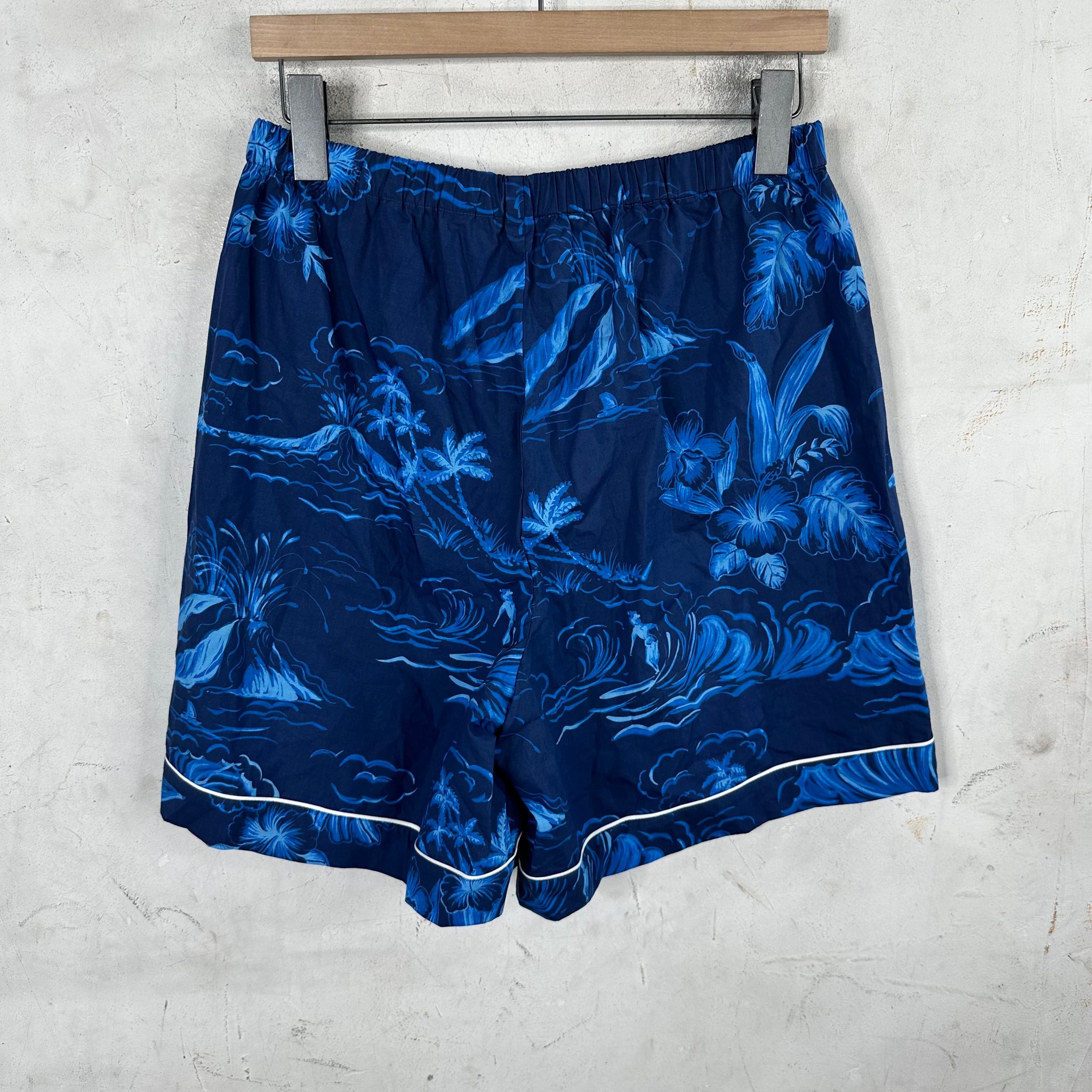 PRADA Beach Print Cotton Shorts