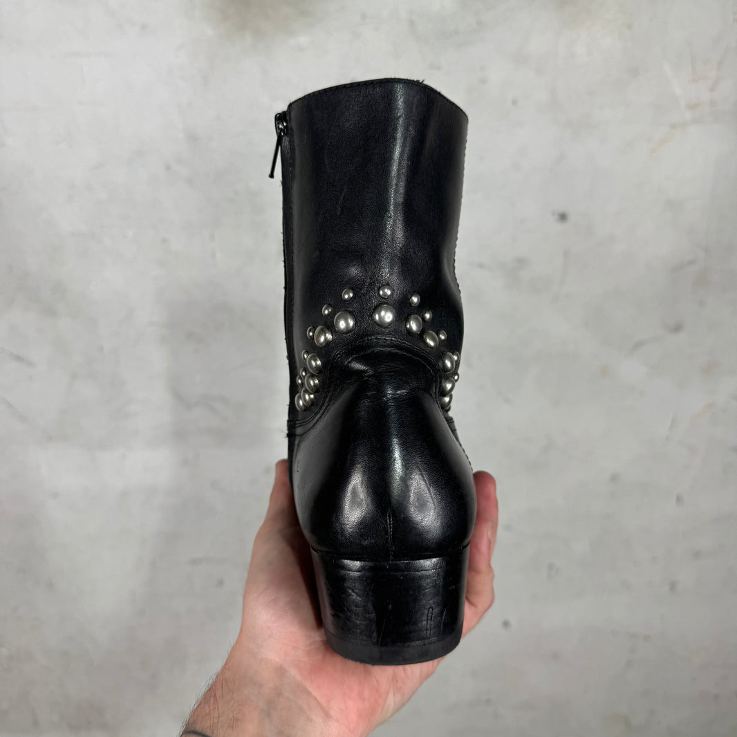 Saint Laurent Studded Side Zip Boots