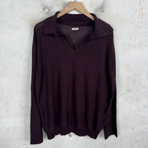 Bode Burgundy Pullover Sweater