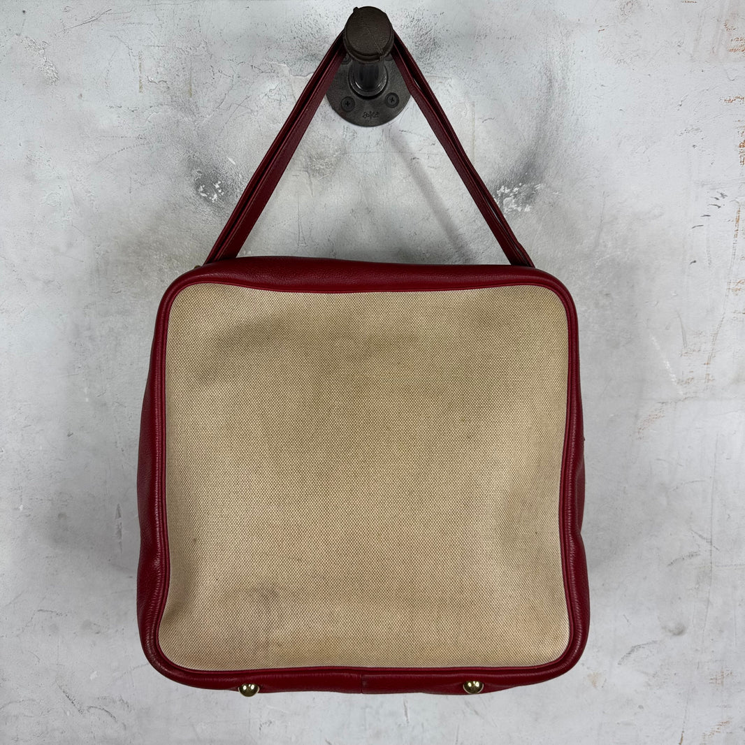 Hermes Victoria Toile Shoulder Bag