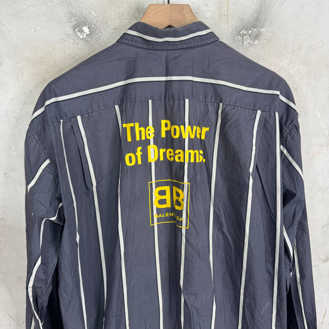 Balenciaga Power Of Dreams Striped Button Up