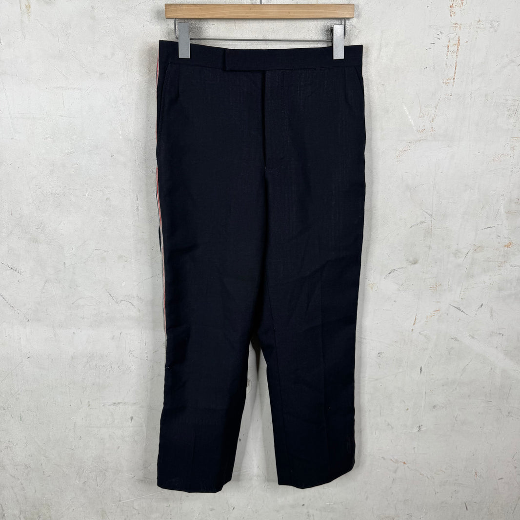 Thom Browne Sample Navy Zip Trousers