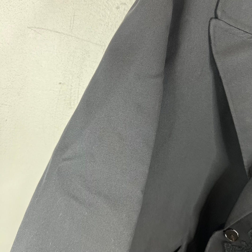 Jil Sander Black Floral Knit Trench Coat