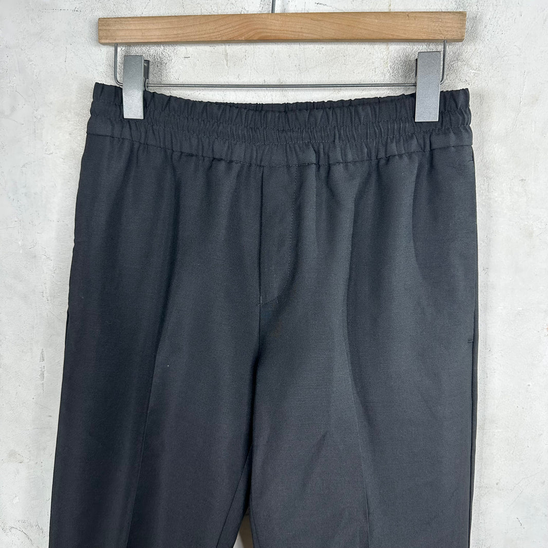 Acne Studios Wool Pleated Elastic Waistband Trousers