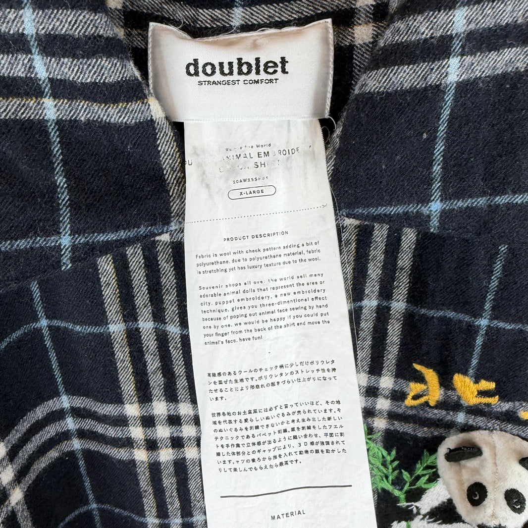 Doublet Panda Flannel Shirt
