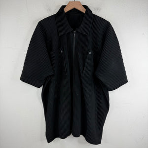 Issey Miyake Plisse Cargo Zip Shirt
