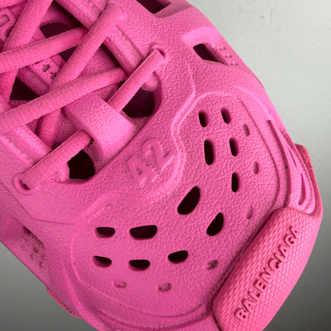 Balenciaga Pink Lace Up HD Sneakers