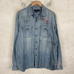 Ralph Lauren Stencil Print Chambray Shirt