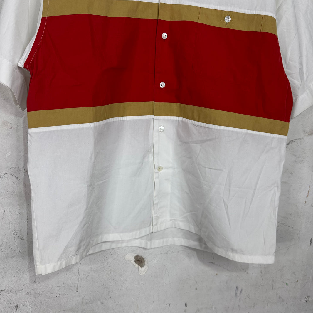 Marni White Striped Pocket S/S Shirt