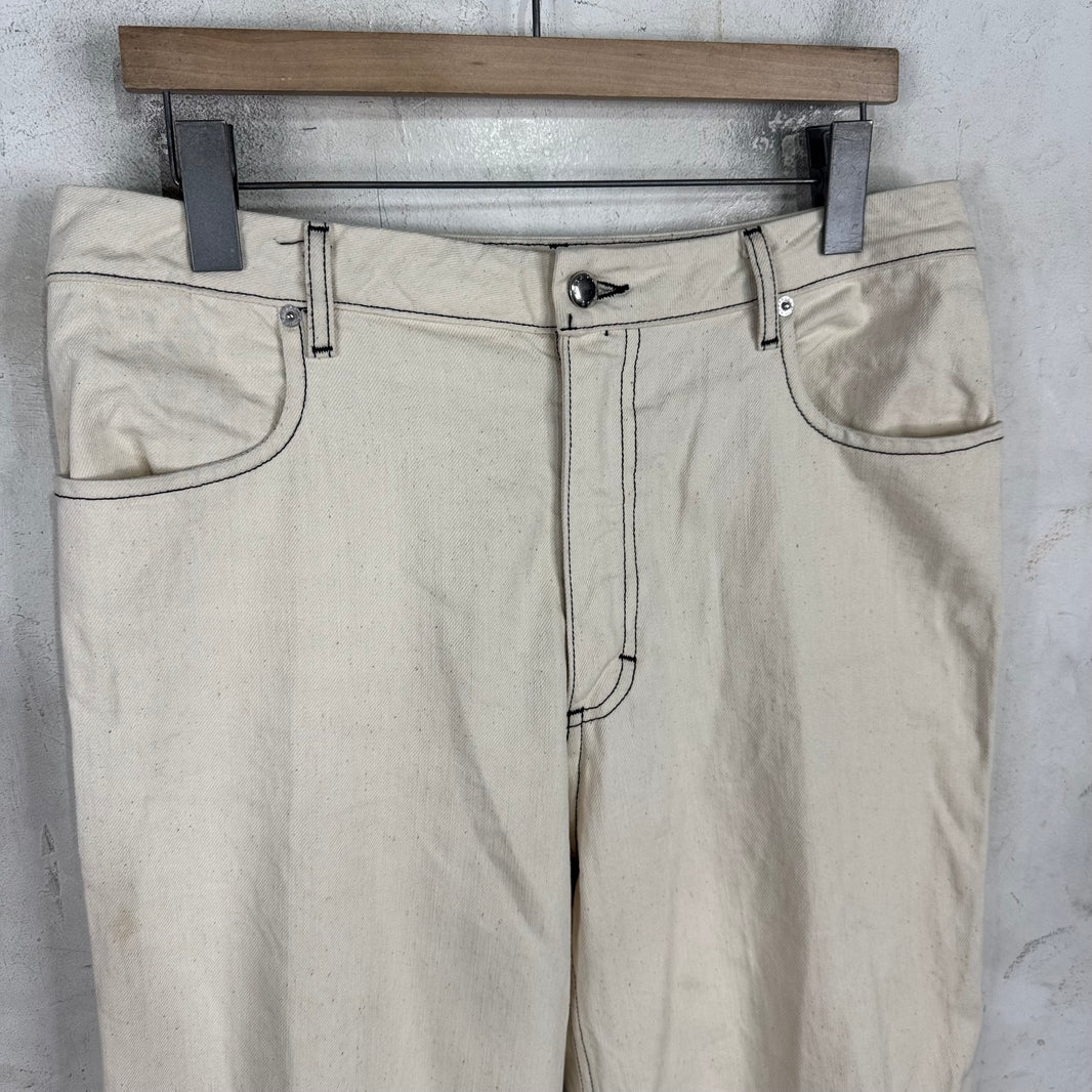 Eckhaus Latta Contrast Stitch Linen Pants