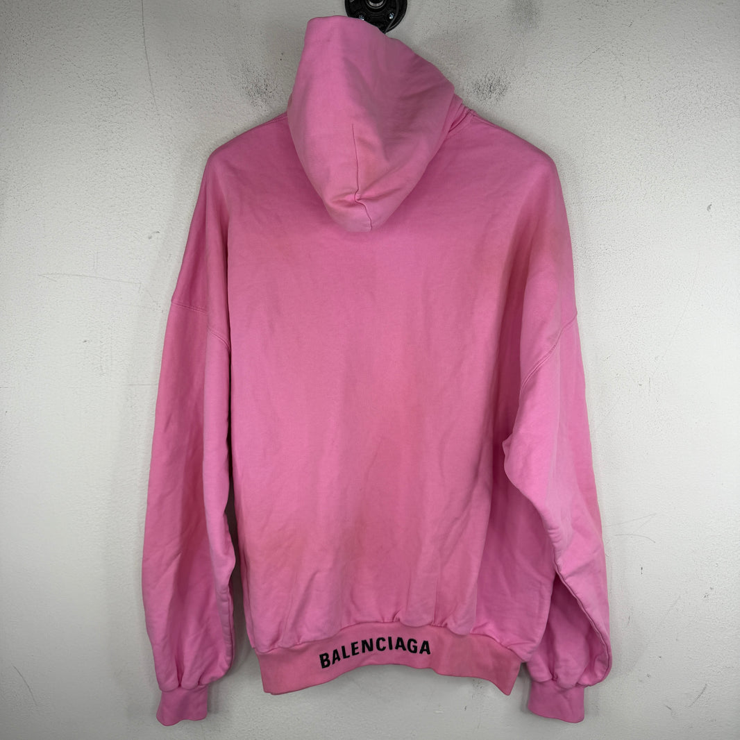 Balenciaga Pink Back Tab Hoodie