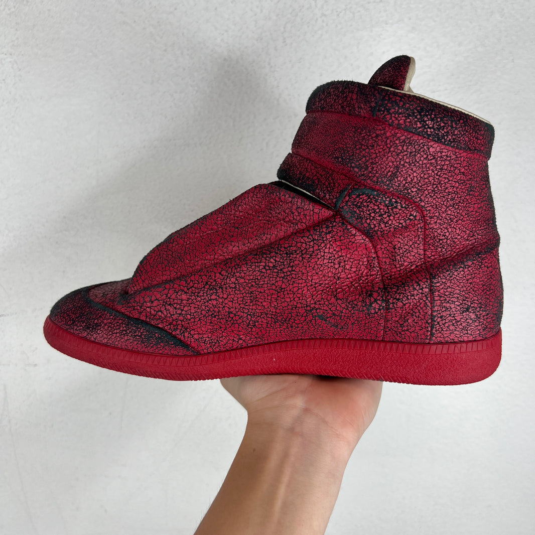 Margiela Red Cracked Future Sneakers