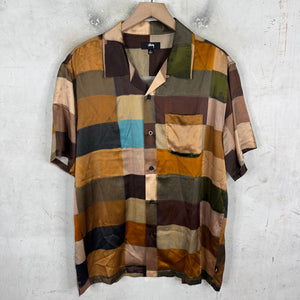 Stussy Painted Color Block Rayon Shirt
